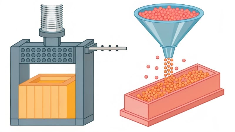 A diagram showing [plastic pellets](https://plastimex.mx/es_mx/what-are-plastic-pellets-and-what-are-they-used-for/)<sup id=
